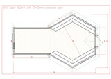 Camping Grill BBQ Cabin 9.2 m² with 2.5 m Extension