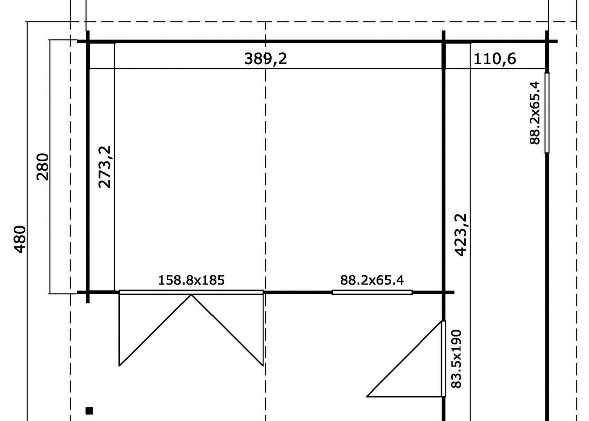 arundel log cabin floor plan