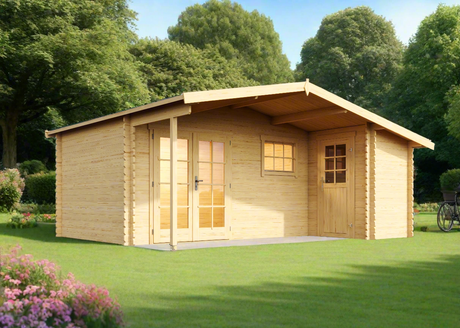 arundel log cabin home office and storage