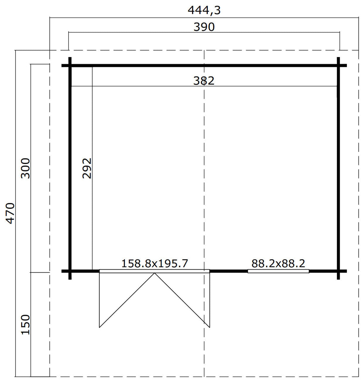 camberley log cabin floor plan