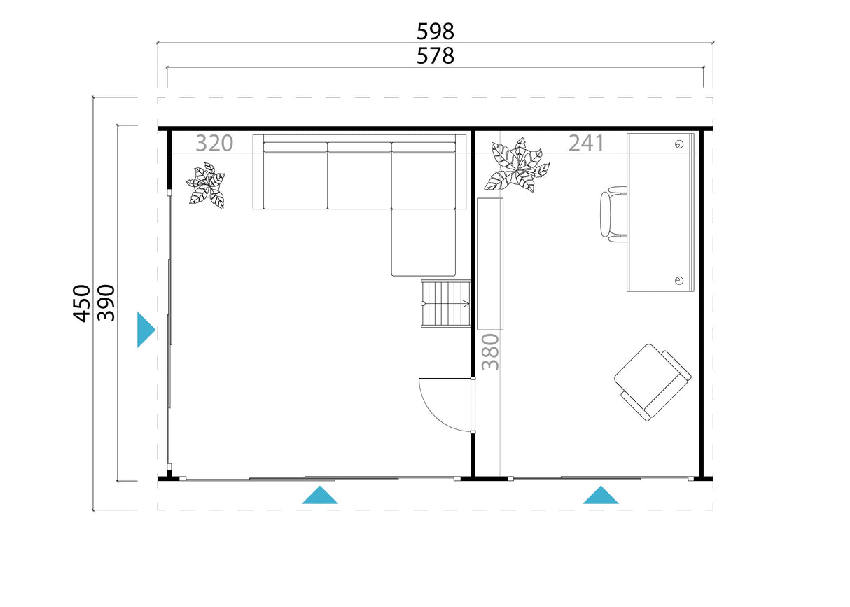 hadleigh log cabin floor plan