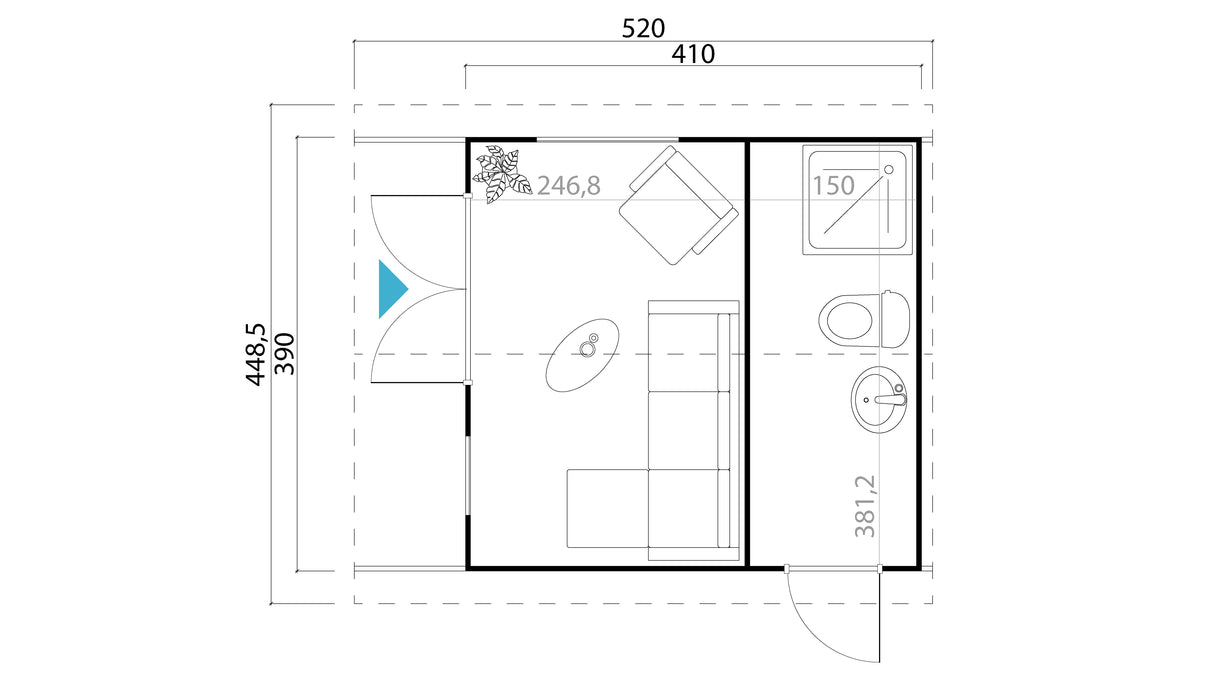 henley log cabin floor plan