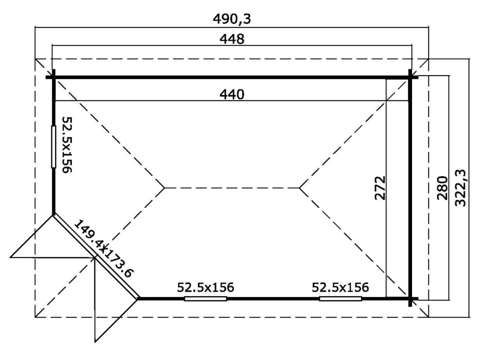 highland log cabin floorplan